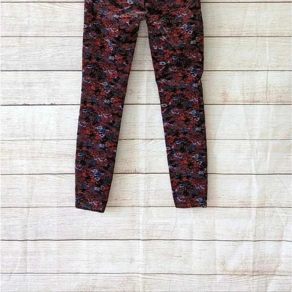 Pilcro & the Letterpress Size 25 High Rise Skinny Pants Floral Corduroy Stretchy - Picture 13 of 13